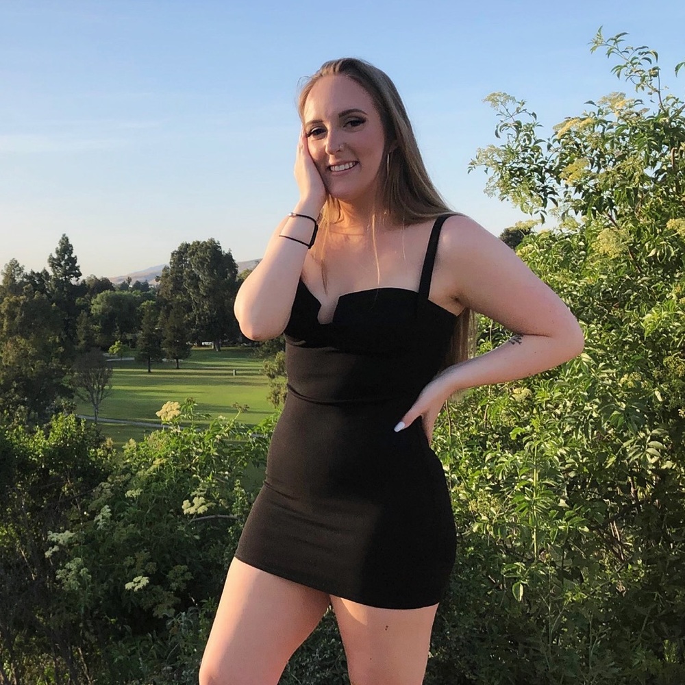 Black Bustier Top Mini Dress